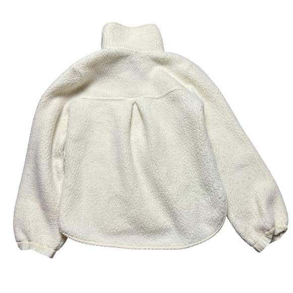 Womens Madewell Polartec Fleece Popover Jacket Antique Cream Sherpa Size XS - Picture 3 of 7